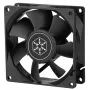Ventilator Silverstone FN80 8 cm zwart 27.81 cfm 1.86 mmH2O