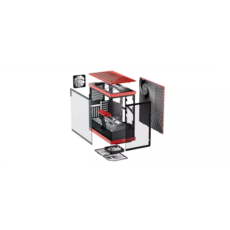 PC-behuizing HYTE Y40 Midi Tower zwart, rood