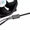 SilverStone SST-CPF05 PWM-ventilatortoerentalverlagingskabel, 10 cm, 2-pack, zwart