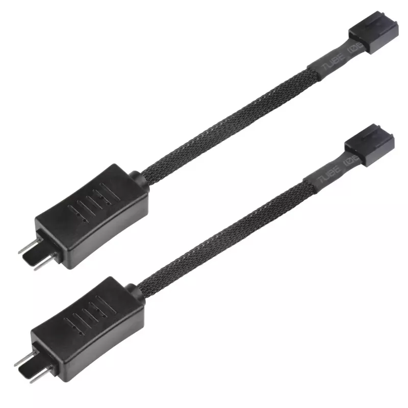 SilverStone SST-CPF05 PWM-ventilatortoerentalverlagingskabel, 10 cm, 2-pack, zwart
