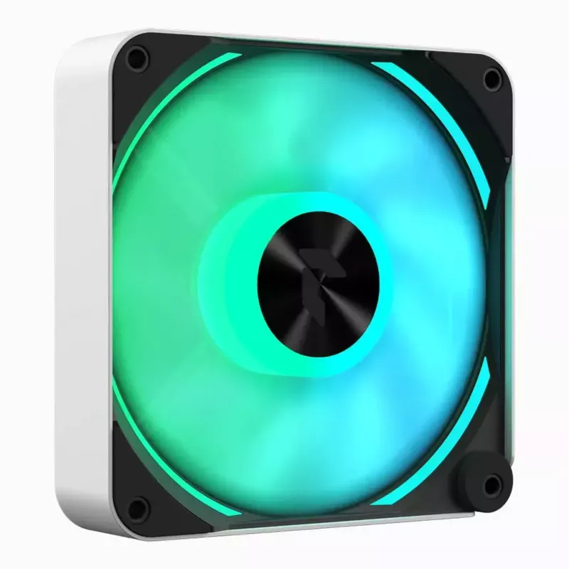 APNX FP2-120 PWM ARGB behuizingsventilator, 120 mm, 500–1800 tpm, 83,85 CFM, 34,8 dB, wit