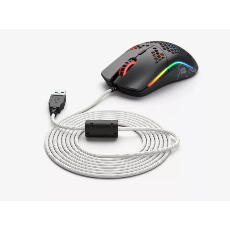 Glorious Ascended Cable V2 gevlochten USB-A-muiskabel G-ASC-WHITE, 2 m, Arctic White