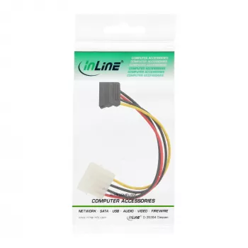 InLine SATA-stroomadapterkabel 5,25 inch / 15-pin SATA 0,15 m, haaks naar beneden