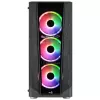 Aerocool PRISMBKV3 pc-behuizing ATX zwart 4 ventilatoren ARGB voorzijde zijde van gehard glas
