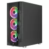 Aerocool PRISMBKV3 pc-behuizing ATX zwart 4 ventilatoren ARGB voorzijde zijde van gehard glas