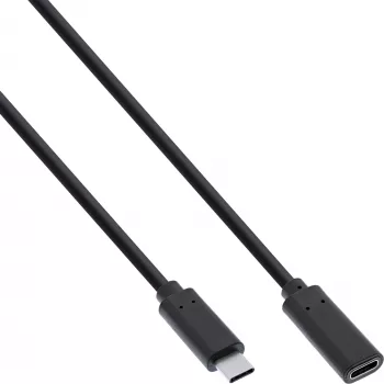 USB 3.2 Gen.1x2 verlengkabel InLine 35772 2m USB-C stekker/bus zwart
