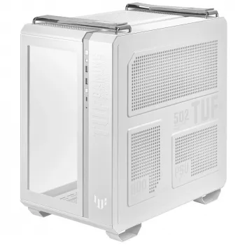 PC-behuizing ASUS TUF Gaming GT502 PLUS midi tower wit — ATX, gehard glas, USB-C, 8 uitbreidingssloten