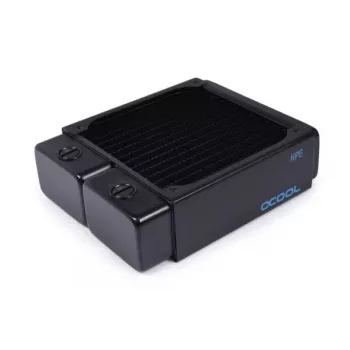 Koeler Alphacool 14472 messing koper roestvrij staal zwart 124 mm