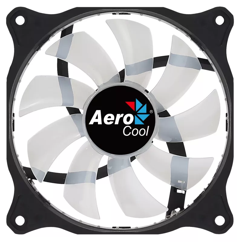 AEROCOOL COSMO12FRGB 120mm computerbehuizingsventilator, 1000 tpm, 15 LEDs RGB, Molex-aansluiting, 3,72 W, zwart