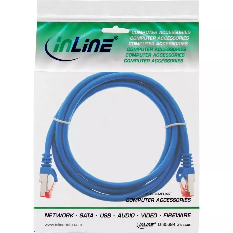 InLine patchkabel S/FTP PiMF Cat.6 250MHz PVC koper blauw 2m