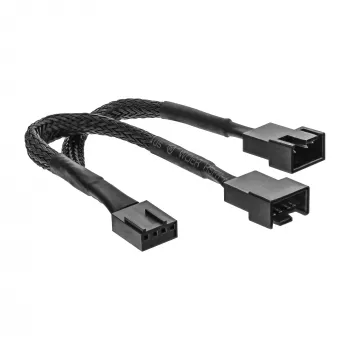 InLine PWM-ventilator Y-stroomkabel, 4-polig. 1M/2F, 0,15 m