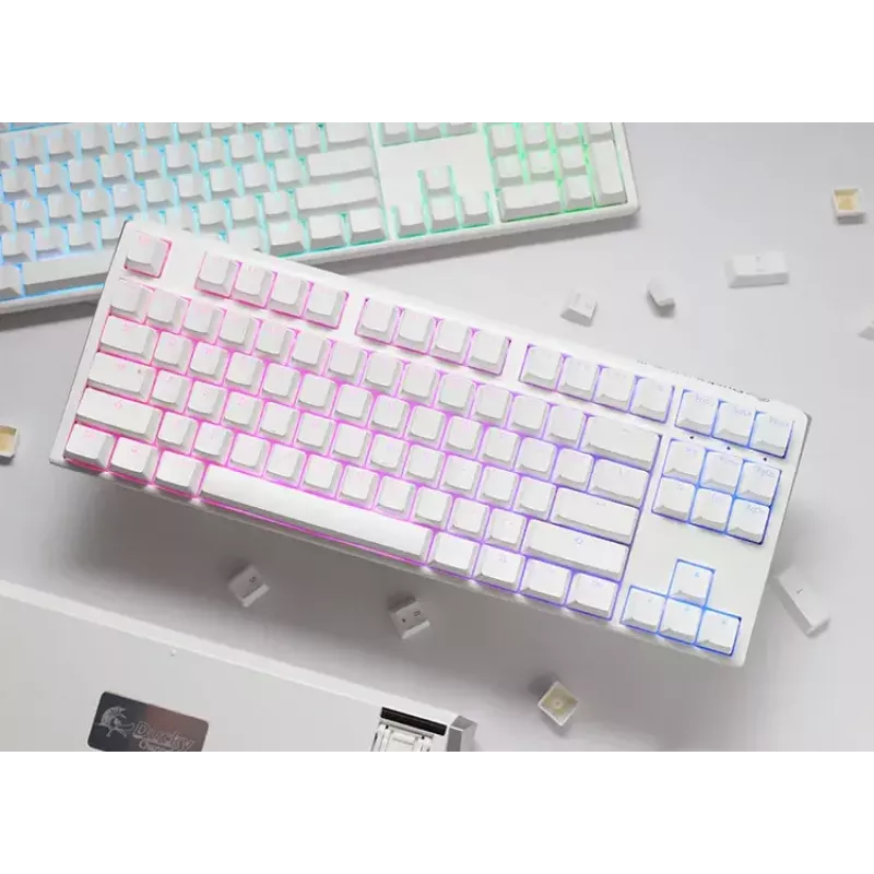 Ducky One 3 Classic Pure White TKL gaming toetsenbord RGB LED MX-Clear
