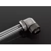 Bitspower Multi-Link adapter 90°, G1/4 buitendraad naar 12 mm OD harde buis, draaibaar, grijs (BP-BSE90RML)