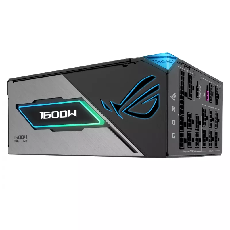 Voeding ASUS ROG THOR-1600T3-GAMING 1600 W, 80 PLUS Titanium, ATX 3.1, volledig modulair, OLED-display