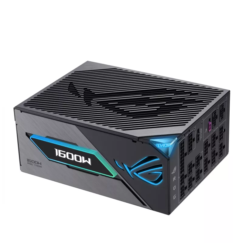 Voeding ASUS ROG THOR-1600T3-GAMING 1600 W, 80 PLUS Titanium, ATX 3.1, volledig modulair, OLED-display