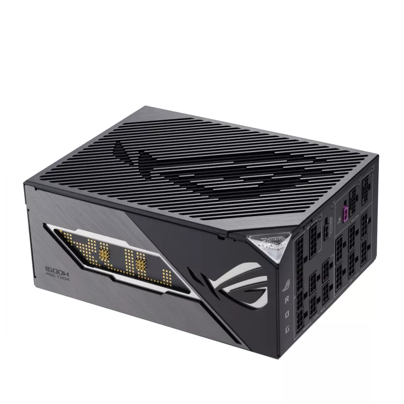 Voeding ASUS ROG THOR-1600T3-GAMING 1600 W, 80 PLUS Titanium, ATX 3.1, volledig modulair, OLED-display