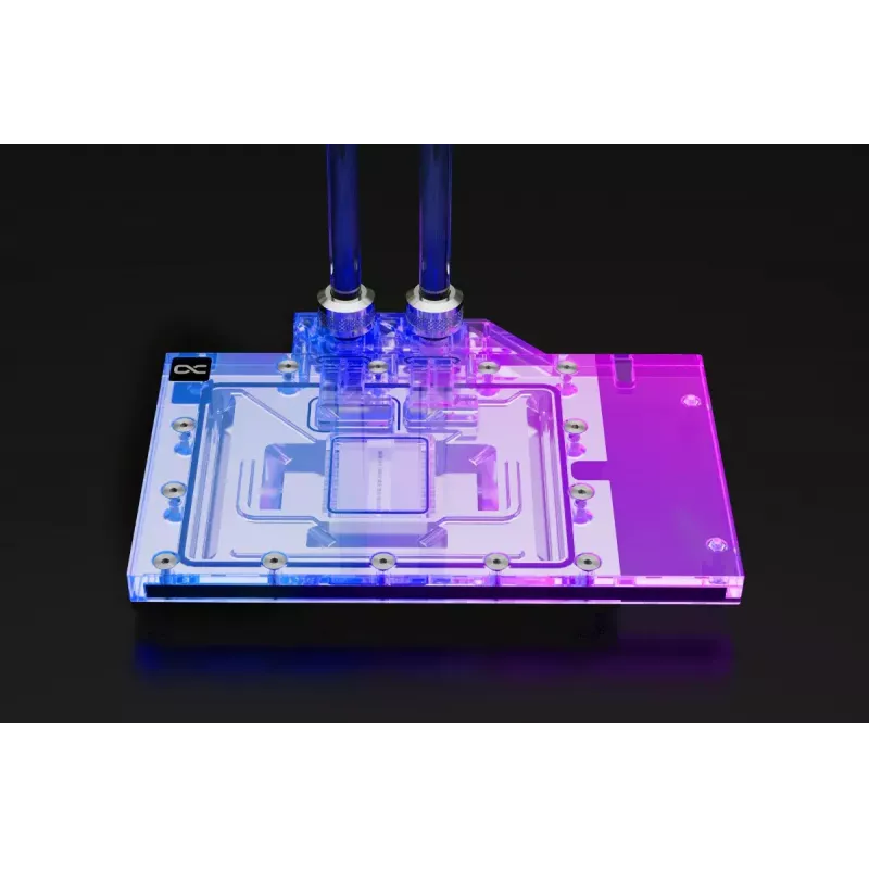 Water block + backplate Alphacool 13456 acryl aluminium zwart zilver transparant