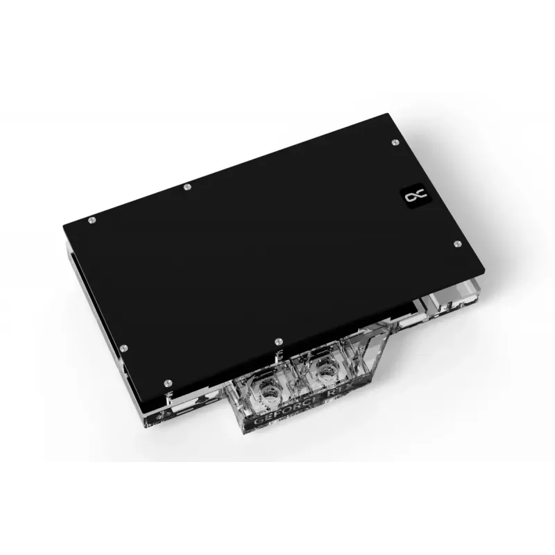 Water block + backplate Alphacool 13456 acryl aluminium zwart zilver transparant