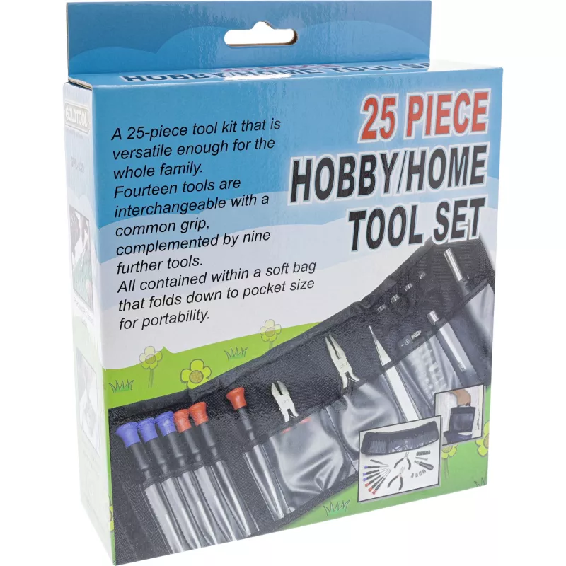 Huis- en hobbygereedschapset InLine 43012A 25-delig