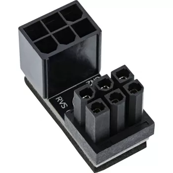 InLine interne netadapter 180° ATX 6-pins stekker naar bus reverse zwart 26636F