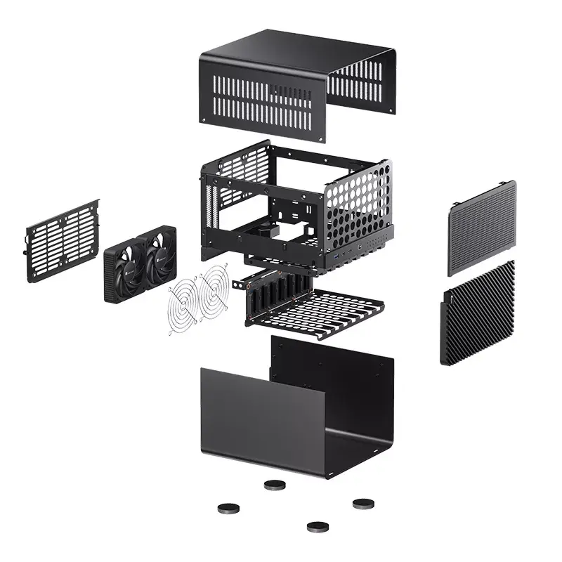 PC-behuizing Jonsbo N3 mini tower zwart