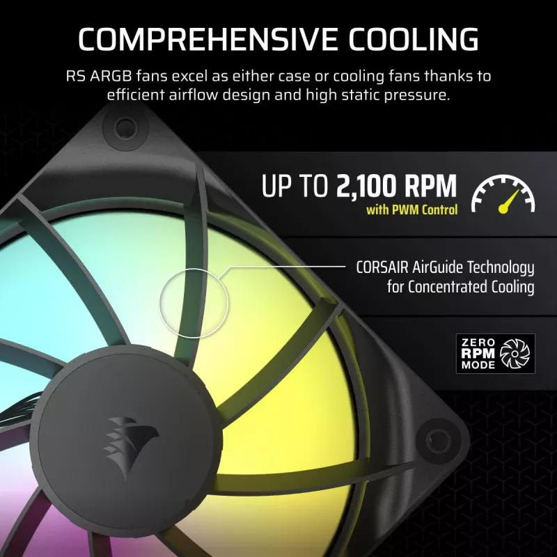 CORSAIR ArGB-ventilator – RS ARGB Series 120 120 mm driepack
