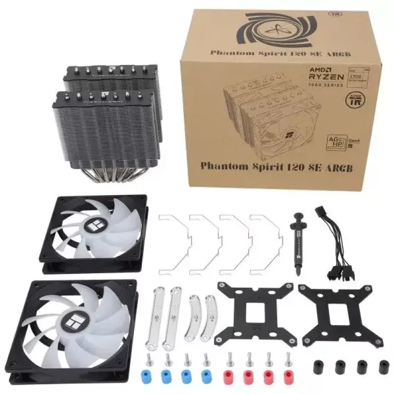 Luchtkoeler Thermalright Phantom Spirit 120 SE ARGB 12 cm zwart