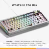 Glorious Gaming GMMK 3 PRO 75% Barebones Wired Silver - US, 75%, bedraad, USB, RGB LED, zilver