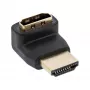 InLine HDMI-adapter, stekker/bus, naar boven afgehoekt, vergulde contacten, 4K2K