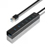 Axagon HUE-SA7BP 7x USB 3.0 ALU LAADHUB zwart incl. voeding