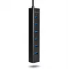 Axagon HUE-SA7BP 7x USB 3.0 ALU LAADHUB zwart incl. voeding