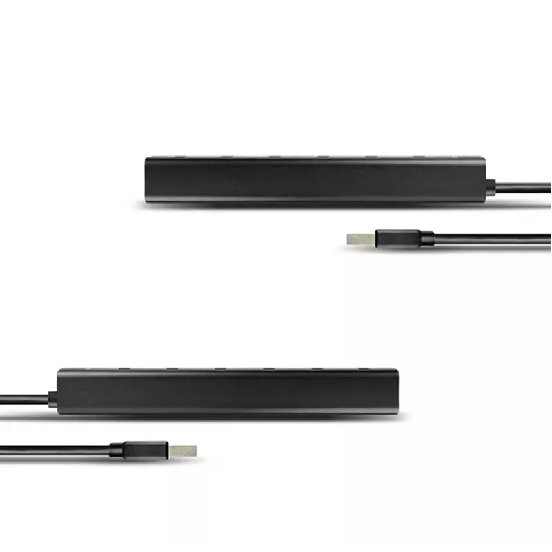 Axagon HUE-SA7BP 7x USB 3.0 ALU LAADHUB zwart incl. voeding