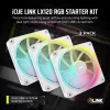 CORSAIR iCUE Link LX120 RGB 120mm PWM ventilator starterset - wit