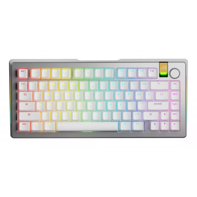 Glorious Gaming GMMK 3 PRO HE 75% prebuilt draadloos zilver - US