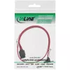 InLine SATA 6Gb/s-kabel met vergrendelingen haaks 0,3m