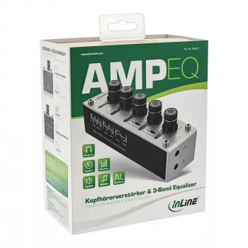 InLine AmpEQ Tri-Tone Hi-Res AUDIO pre- & hoofdtelefoonversterker, 3,5 mm stereo, USB-voeding
