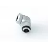 Vloeistofkoelingsaansluitstuk BitsPower BP-E90RML — 90°-draaigewricht van messing, 1/4-inch schroefdraad, zilver