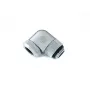 Vloeistofkoelingsaansluitstuk BitsPower BP-E90RML — 90°-draaigewricht van messing, 1/4-inch schroefdraad, zilver