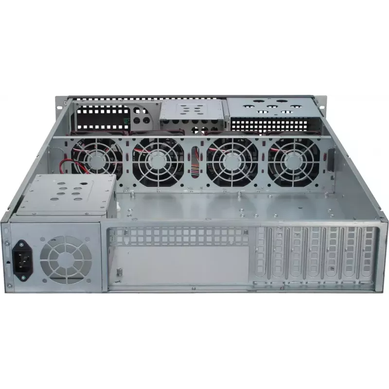 Serverbehuizing Inter-Tech 2U-2129N rack zwart, zilver