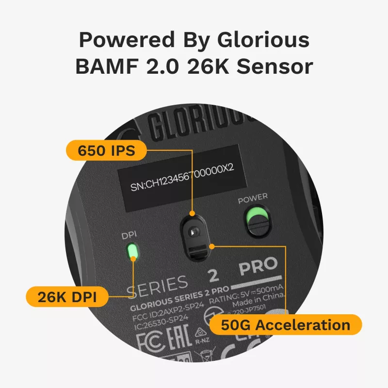 Gaming-muis Glorious Glorious Series 2 PRO 4K/8K Hz draadloze muis – wit