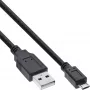 InLine Micro-USB 2.0-kabel USB Type-A-stekker / Micro-B-stekker, zwart, 1,5 m