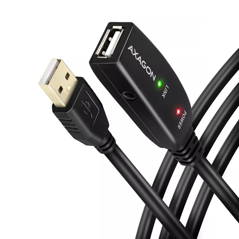 Axagon ADR-215 USB 2.0 A-M -> A-F actieve verleng-/repeaterkabel 15 m