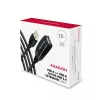 Axagon ADR-215 USB 2.0 A-M -> A-F actieve verleng-/repeaterkabel 15 m