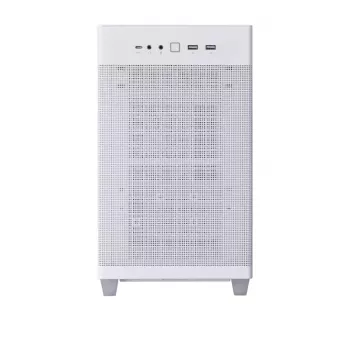 PC-behuizing ASUS AP201 PRIME CASE TG WIT Mini Tower — micro ATX, gehard glas, 3×3,5-inch bays, 1×2,5 inch, USB-A×2, USB-C×1