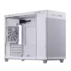 PC-behuizing ASUS AP201 PRIME CASE TG WIT Mini Tower — micro ATX, gehard glas, 3×3,5-inch bays, 1×2,5 inch, USB-A×2, USB-C×1
