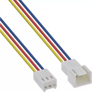 InLine ventilator-kabelverlenging 3-pin Molex stekker/bus lengte 0,60 m