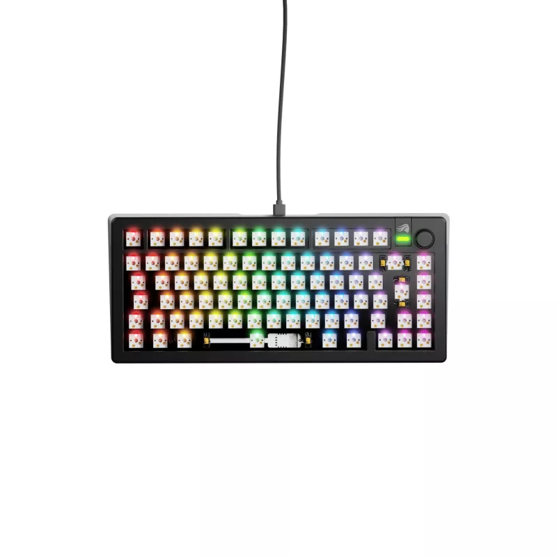 Glorious Gaming GMMK 3 75% Barebones bedraad zwart – ISO, 75%, bedraad, USB, RGB-LED, zwart