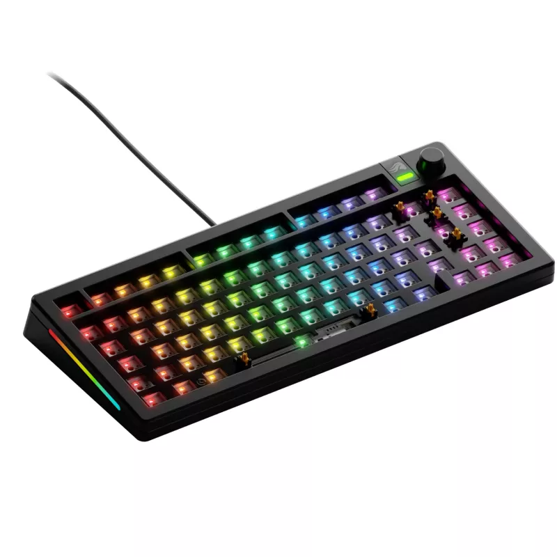 Glorious Gaming GMMK 3 75% Barebones bedraad zwart – ISO, 75%, bedraad, USB, RGB-LED, zwart