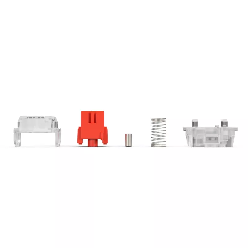 toetsenbordschakelaars GLORIOUS Fox HE — 36 stuks, polycarbonaat, rood doorschijnend, compatibel met GMMK 3 HE