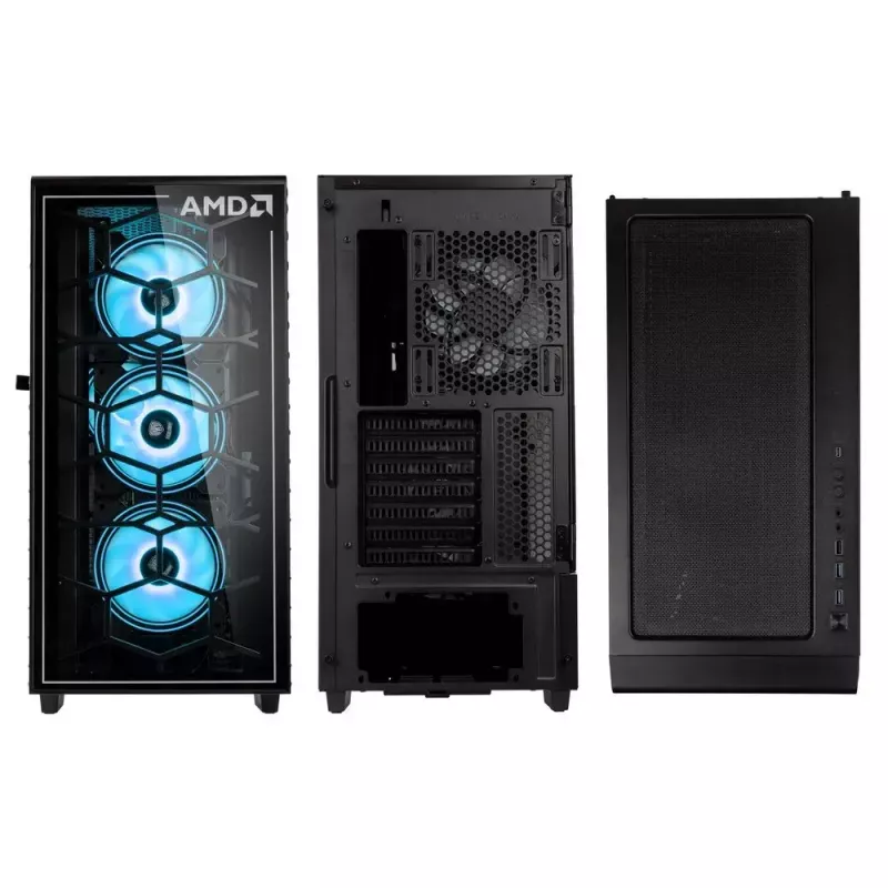 PC-behuizing Kolink Observatory Y AMD SE ARGB midi tower zwart, transparant